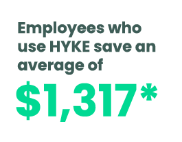 Employees who use HYKE save an average of $1,317.