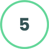 Five in a circle icon